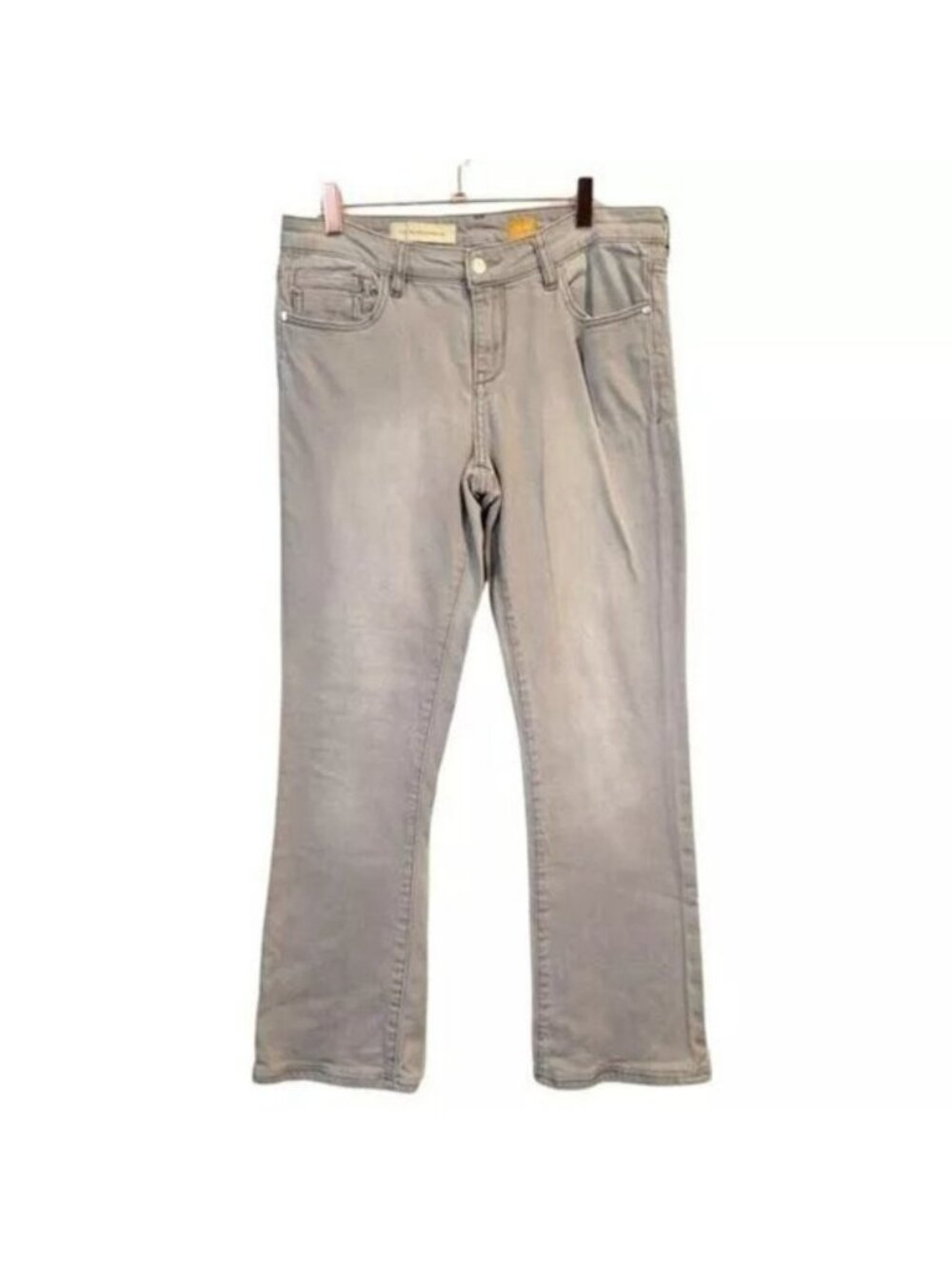 Pilcro and The LetterPress | Stet Slim Straight Fit Mid Rise Gray Wash Jeans